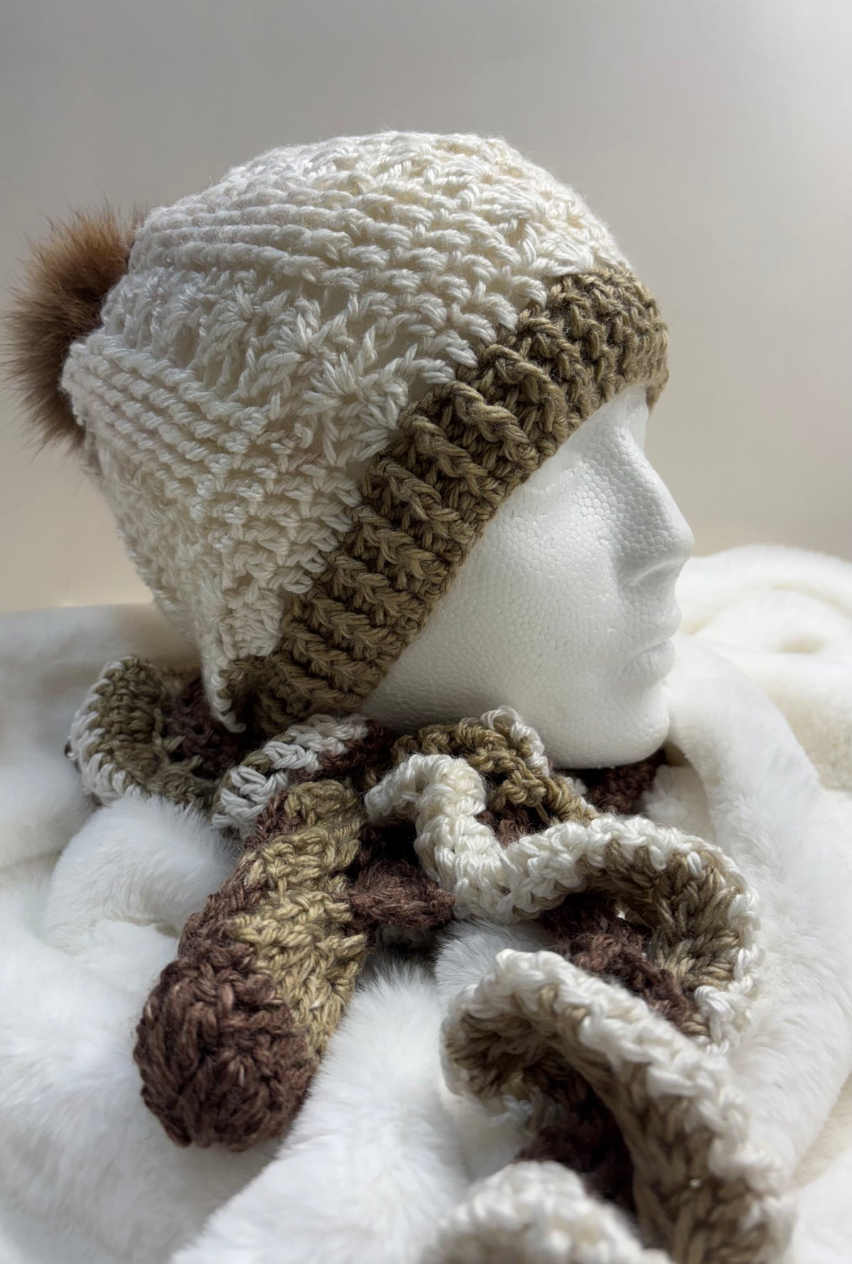 Tuque de laine, doublé pour dame