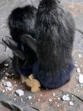 Mitaines de vison noir et opossum