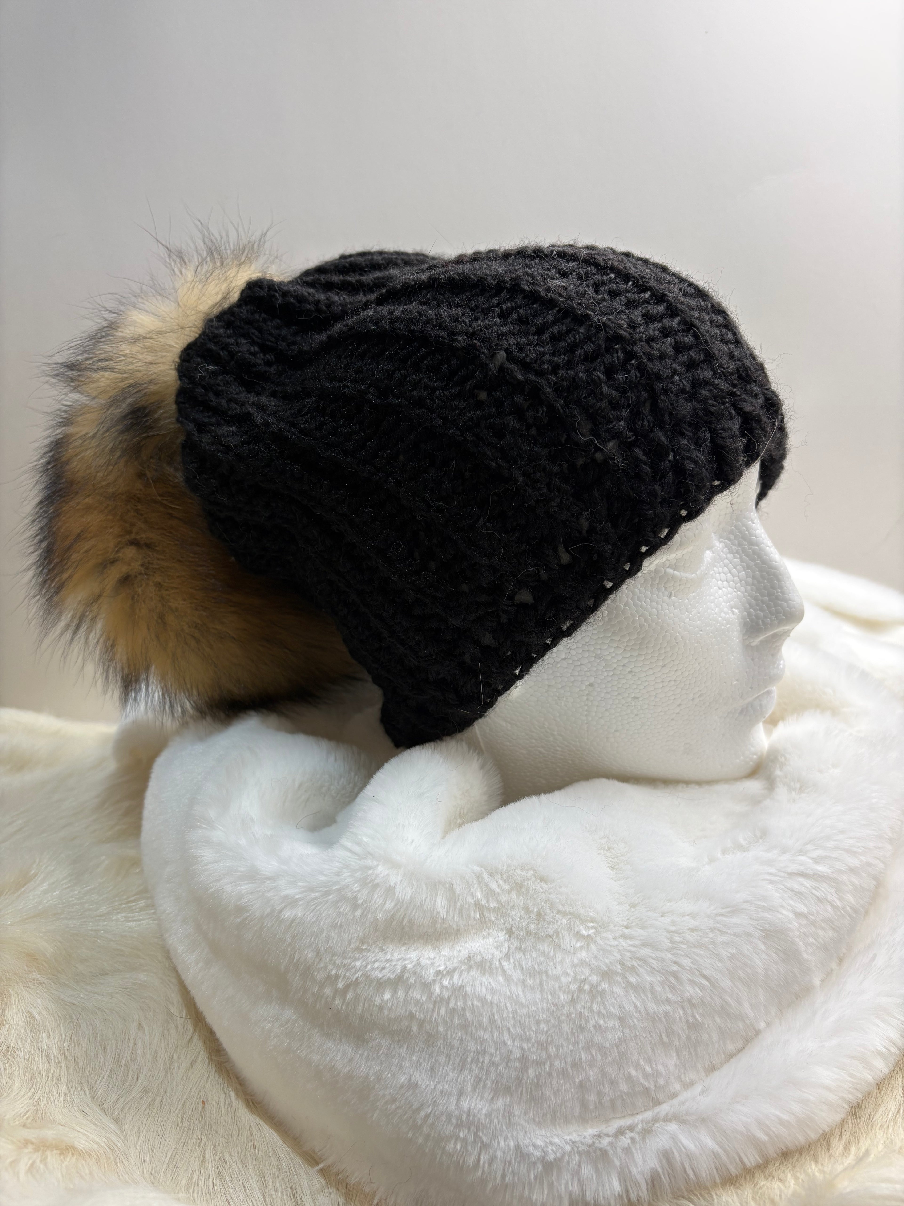 Tuque à trous pour queue de cheval