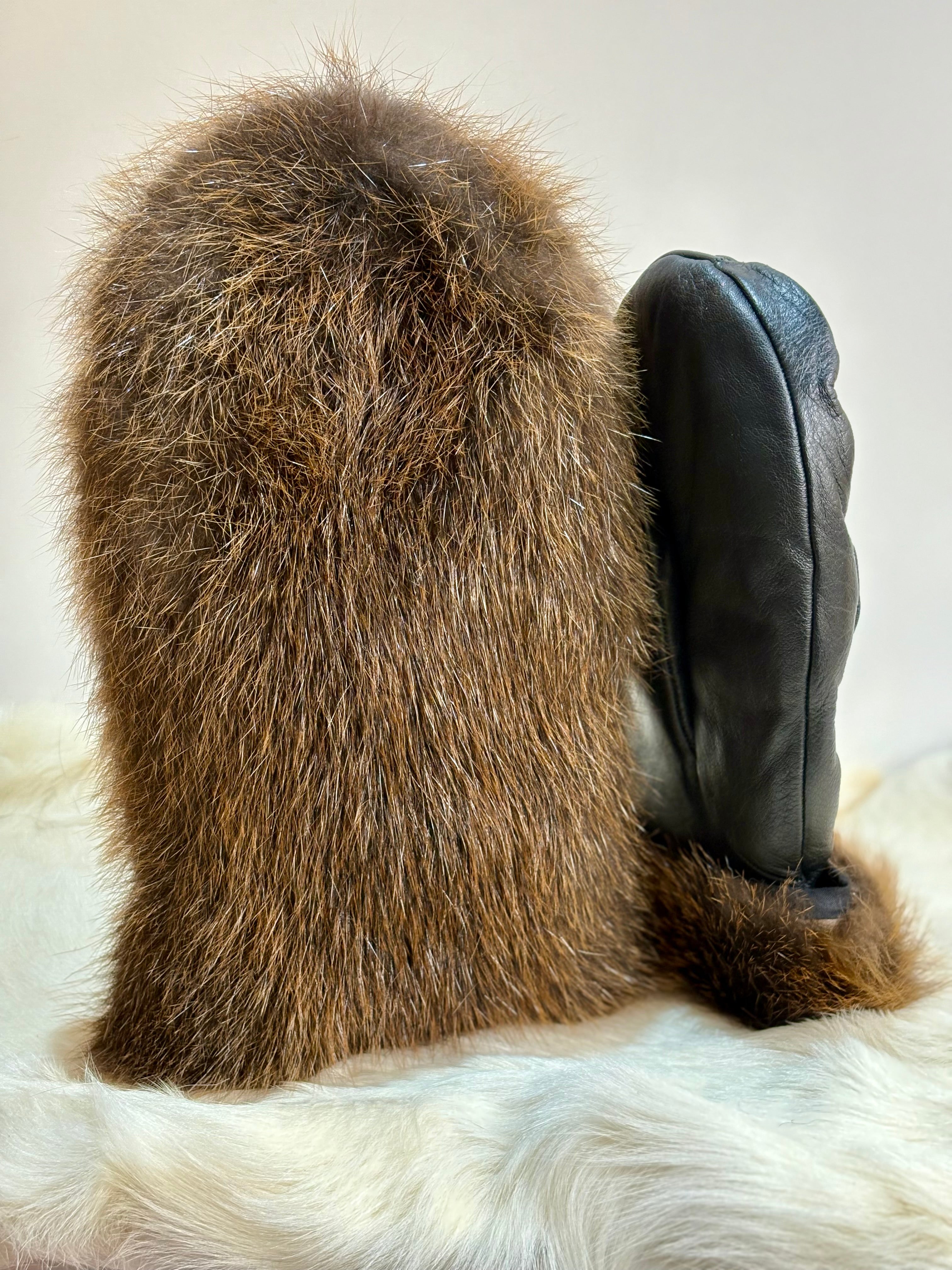 Mitaines de castor réversibles