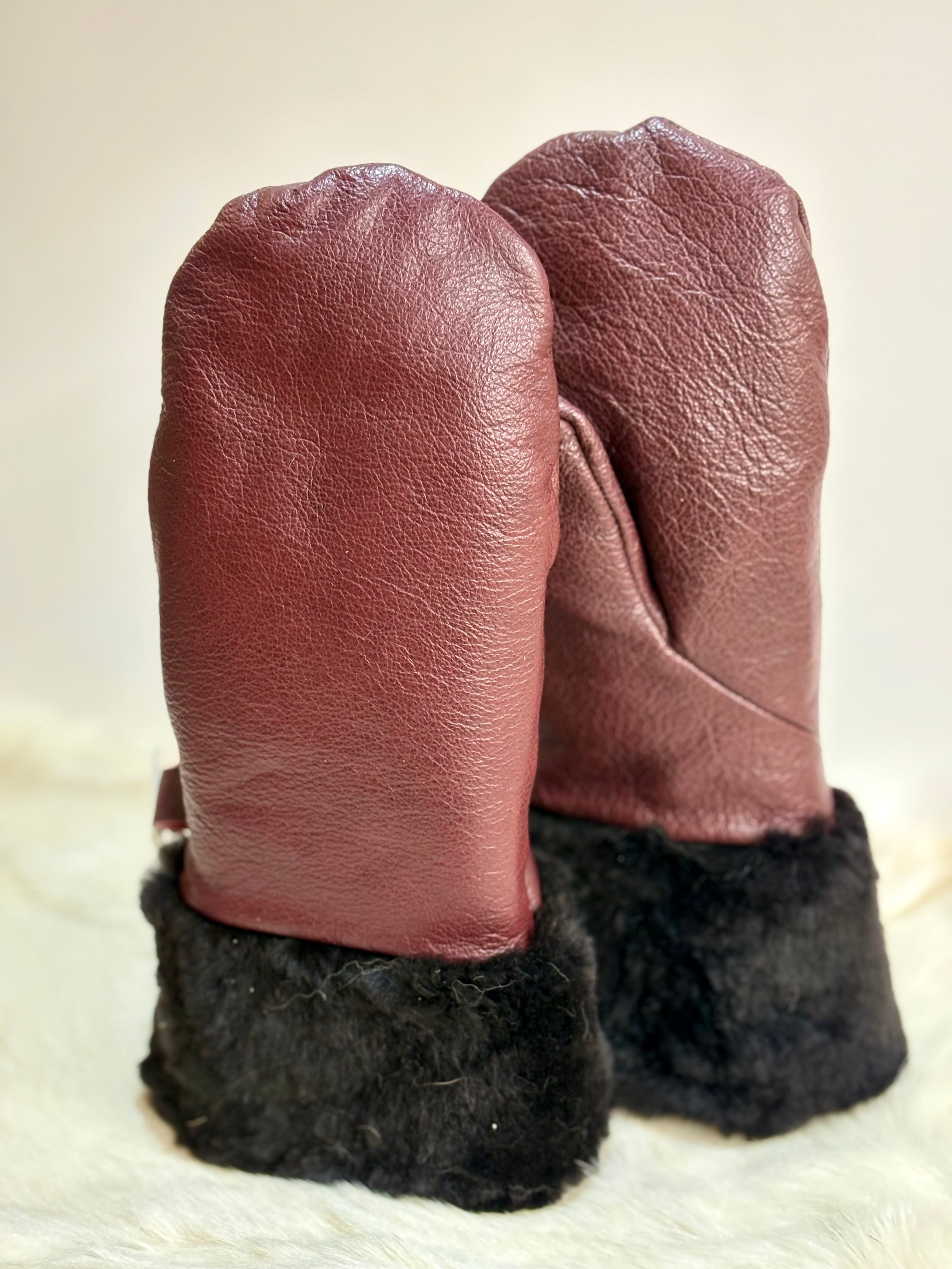 Mitaines cuir et castor