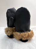 Mitaines de cuir et lapin