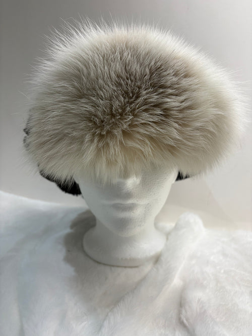 Chapeau de trappeur renard blanc