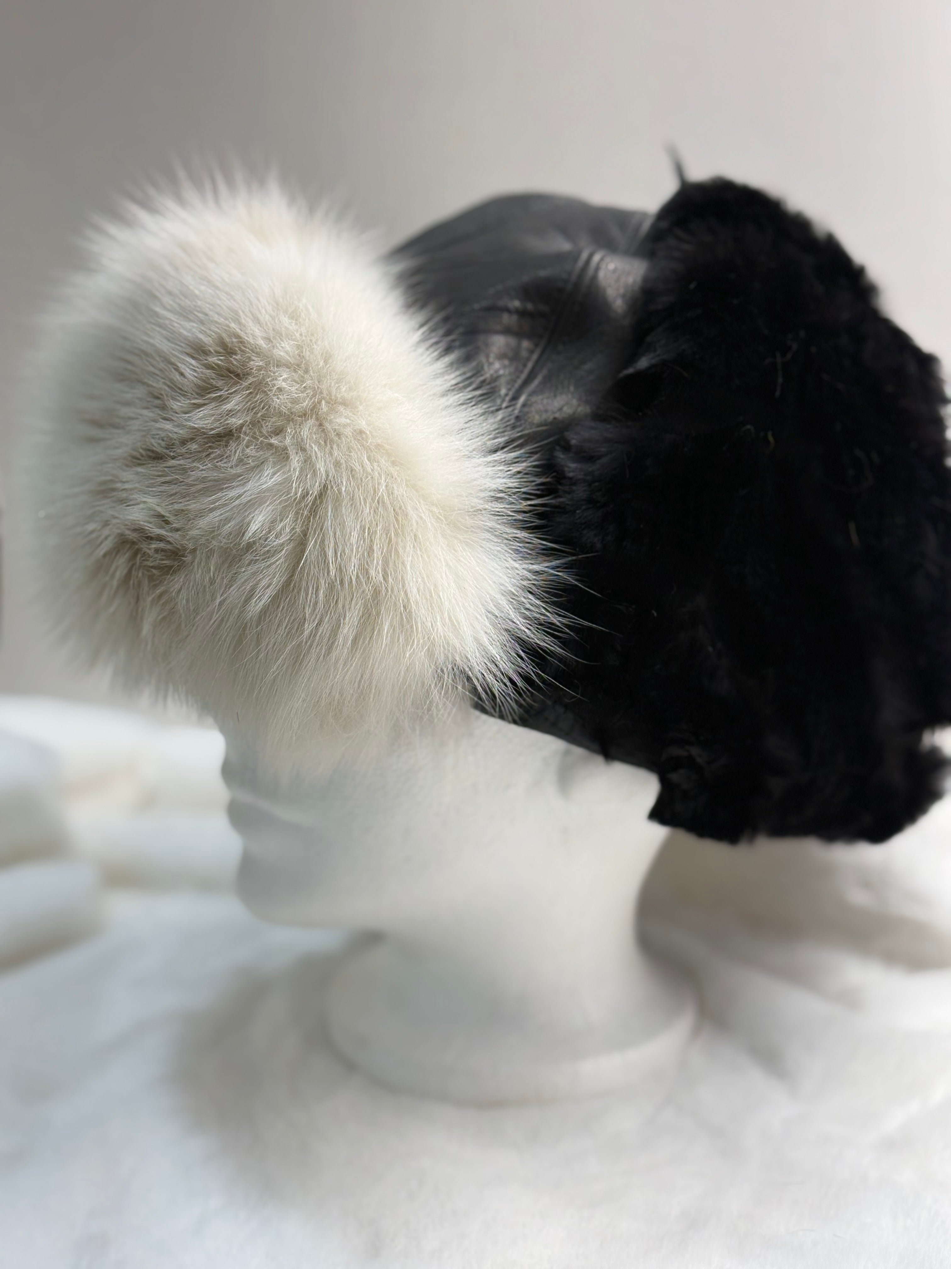 Chapeau de trappeur renard blanc