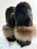 Mitaines de loutre et renard