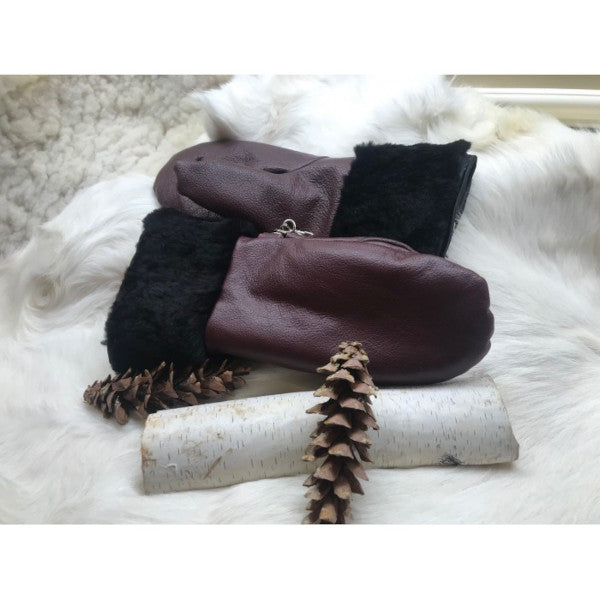 Mitaines cuir et castor